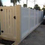 PVC TONGUE & GROOVE WITH SEMI-PRVATE CLOSED PICKET  GATE